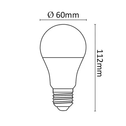 Asalite LED izzó A60 gömb E27 9W 3000K (810 lumen)