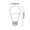 Asalite LED izzó A60 gömb E27 7W 3000K (630 lumen)