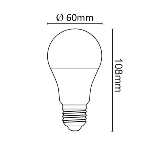 Asalite LED izzó A60 gömb E27 7W 3000K (630 lumen)