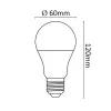 Asalite LED izzó A60 gömb E27 12W 3000K (1055 lumen)
