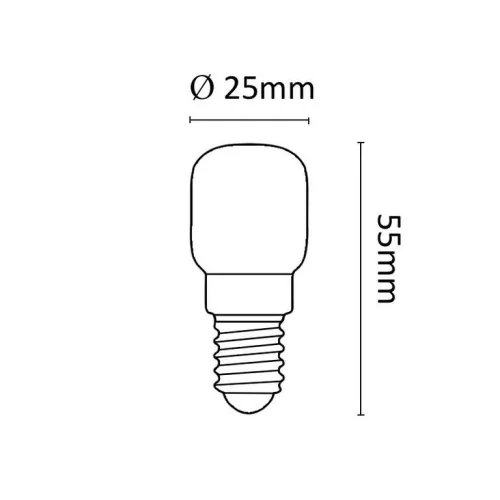 Asalite sütő izzó T25 E14 25W 2200K (140 lumen)