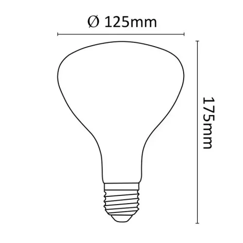 Asalite infra izzó áttetsző R125 E27 150W