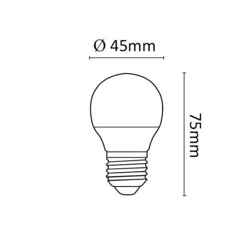 Asalite LED izzó G45 mini gömb E27 4W 4000K (350 lumen)
