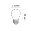 Asalite LED izzó G45 mini gömb E27 6W 4000K (510 lumen)