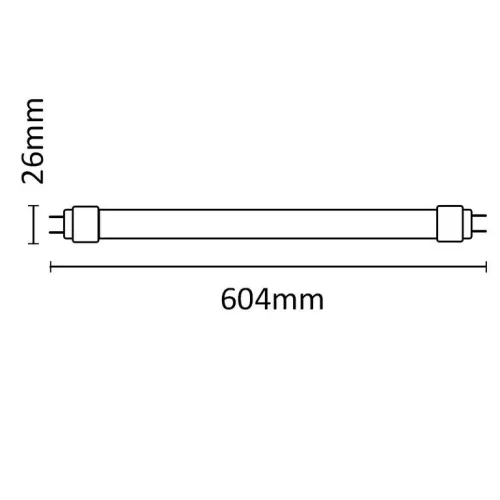 Asalite LED fénycső T8 Üveg 9W 3000K (900 lumen) 60cm