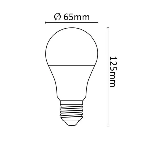 Asalite LED izzó A65 gömb E27 15W 6500K (1430 lumen )