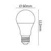 Asalite LED izzó A60 gömb E27 9W 6500K ( 820 lumen )
