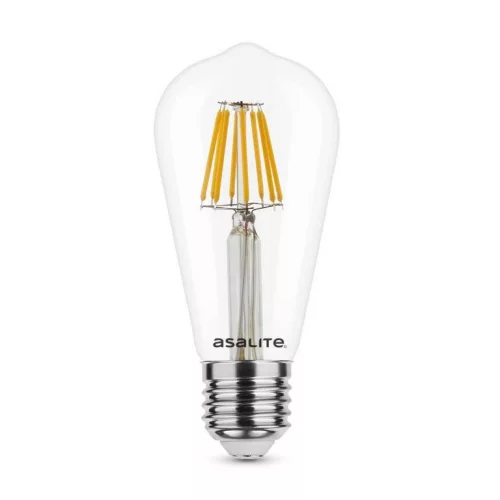 Asalite LED izzó ST64 filament E27 8W 2700K (810 lumen)