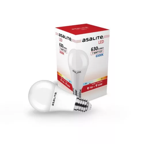 Asalite LED izzó A60 gömb E27 7W 6500K (630 lumen)