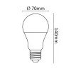 Asalite LED izzó A70 gömb E27 18W 3000K (1620 lumen)