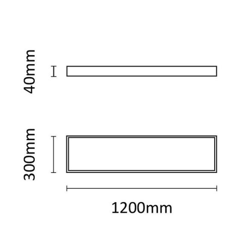 Asalite LED panel mennyezetre rögzíthető keret (40mm) 120x30cm
