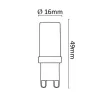 Asalite LED izzó G9 3W 3000K (330 lumen)