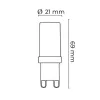 Asalite LED izzó G9 6W 4000K (600 lumen)