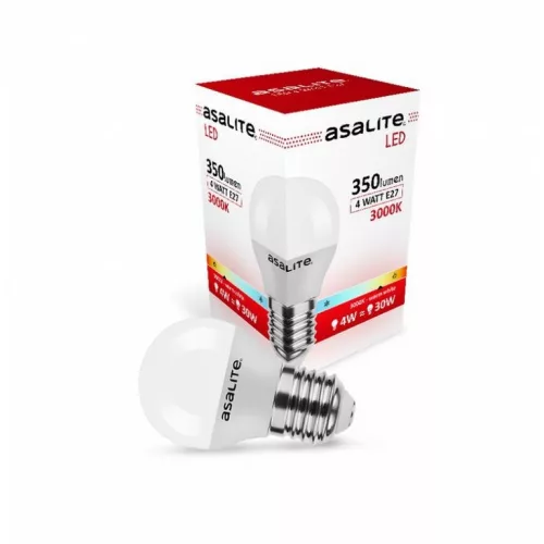 Asalite LED izzó G45 mini gömb E27 4W 3000K (350 lumen)