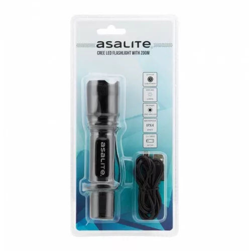 Asalite LED akkumulátoros lámpa zoom funkcióval 5W (400 lumen)