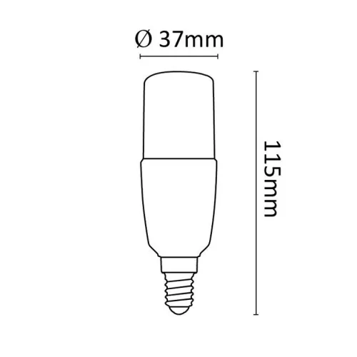 Asalite LED izzó T37 stick E14 7W 3000K (600 lumen)