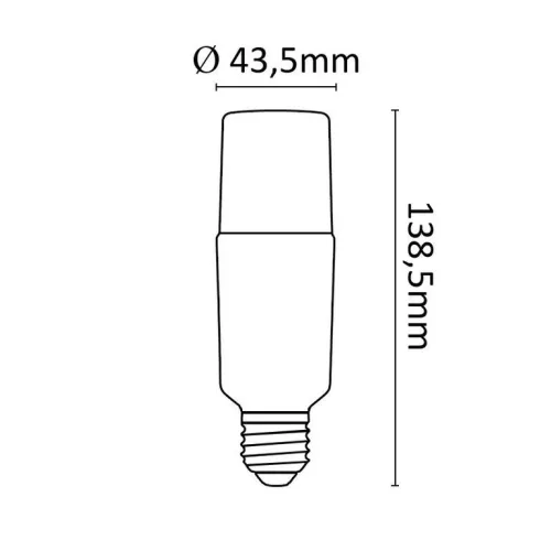 Asalite LED izzó T45 stick E27 13W 3000K (1300 lumen)