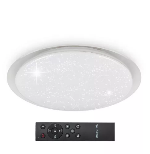 Asalite LED mennyezeti lámpa Liza 48W 3000K/4000K/6500K (4080 lumen) kerek/csillagos + távirányító CCT