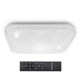 Asalite LED mennyezeti lámpa Emma 72W 3000K/4000K/6500K (6120 lumen) négyzet/csillagos + távirányító CCT