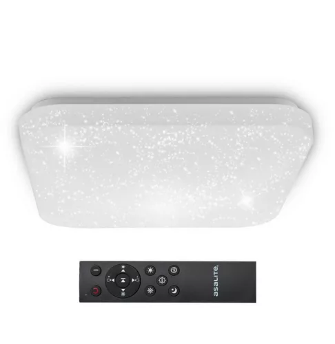 Asalite LED mennyezeti lámpa Emma 72W 3000K/4000K/6500K (6120 lumen) négyzet/csillagos + távirányító CCT