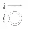 Asalite LED mennyezeti lámpa Sofia 72W 3000K/4000K/6500K (6120 lumen) kerek +távirányító CCT