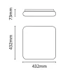 Asalite LED mennyezeti lámpa Sofia 72W 3000K/4000K/6500K (5000 lumen) négyzet + távirányító CCT