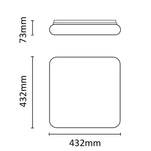 Asalite LED mennyezeti lámpa Sofia 72W 3000K/4000K/6500K (5000 lumen) négyzet + távirányító CCT