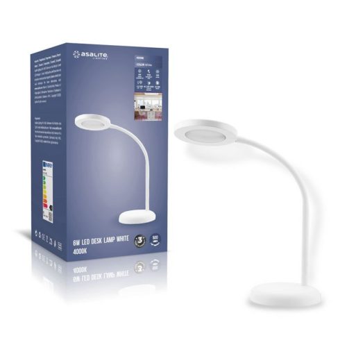Asalite LED asztali lámpa 6W (500 lumen) fehér