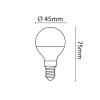 Asalite LED izzó G45 mini gömb E14 6W 4000K (510 lumen)