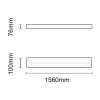 Asalite prémium IP65 armatúra 2x150cm T8 LED csőre előkészítve (2x22W fénycső nem tartozék)