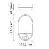 Asalite LED cseppálló lámpa IP54 15W 4000K(1400 lumen) ovális+szenzor