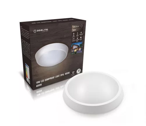 Asalite LED cseppálló lámpa IP65 18W 4000K (1350 lumen) kerek