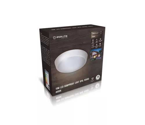 Asalite LED cseppálló lámpa IP65 18W 4000K (1350 lumen) kerek