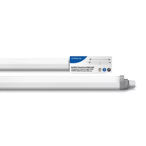 Asalite prémium IP65 por-és páramentes integrált LED armatúra 150cm 50W 4500K (5500 lumen)
