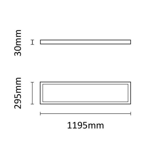 Asalite prémium LED panel backlit 120x30cm 36W 4000K (5000 lumen) LIFUD UGR<19