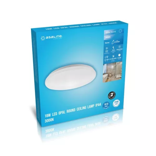 Asalite LED mennyezeti lámpa cristina IP44 18W 3000K (1810 lumen) kerek