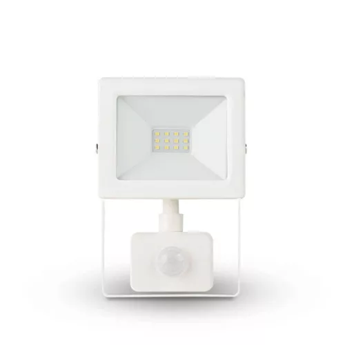 Asalite LED fehér reflektor slim 10W 4500K (900 lumen) + mozgásérzékelő szenzor