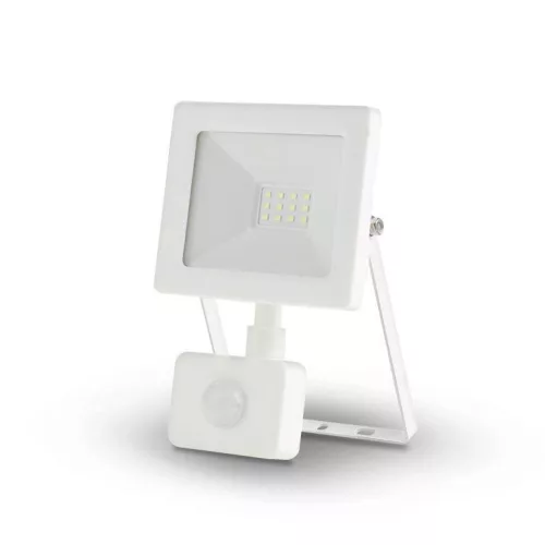 Asalite LED fehér reflektor slim 10W 4500K (900 lumen) + mozgásérzékelő szenzor