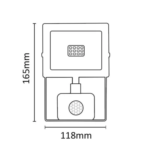 Asalite LED fehér reflektor slim 10W 4500K (900 lumen) + mozgásérzékelő szenzor