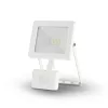 Asalite LED fehér reflektor slim 20W 4500K (1800 lumen) + mozgásérzékelő szenzor