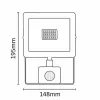 Asalite LED fehér reflektor slim 30W 4500K (2700 lumen) + mozgásérzékelő szenzor