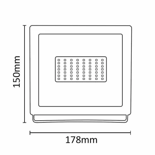 Asalite LED fehér reflektor slim 50W 4500K (4500 lumen)