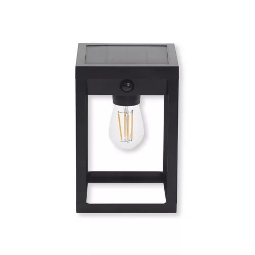 Asalite napelemes kültéri lámpa IP44 2W 3000K (200 lumen) fekete+szenzor
