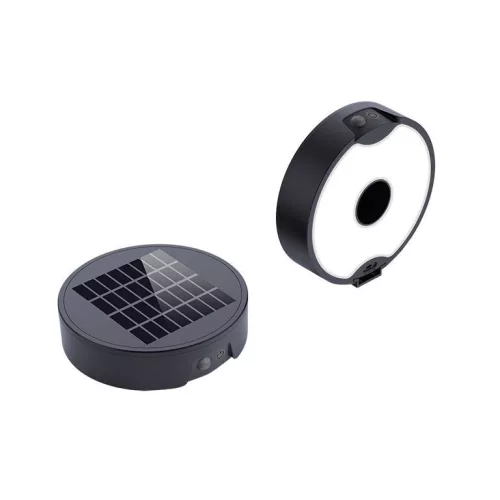 Asalite LED napelemes kültéri lámpa IP44 4W (500 lumen) fekete + szenzor CCT