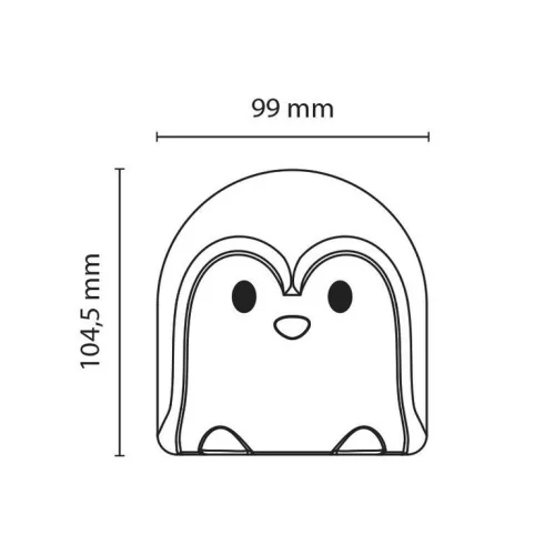 Asalite LED éjjeli lámpa pingvin 1W