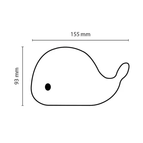 Asalite LED éjjeli lámpa delfin 1W