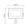 Asalite LED reflektor slim 30W 4500K (2700 lumen) + mozgásérzékelő szenzor