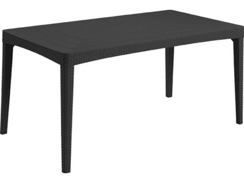 ALLIBERT GIRONA TABLE FLAT WAVES MŰRATTAN KERTI ASZTAL - GRAFIT