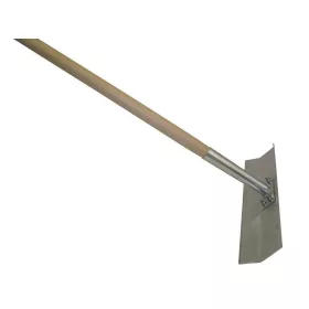 Betontrowel acél betonterítő, fa nyél