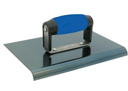 Betontrowel glettelő élekhez kék acél, 152x104mm